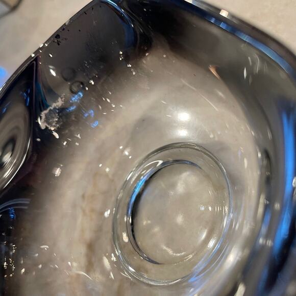 Vintage 50's60’s Dorothy Thorpe pinched Glass bowls x 2 retro silver - Picture 5 of 12